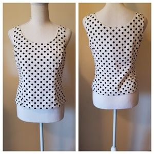 Karin Steven's polka dot blouse. Sz 6p